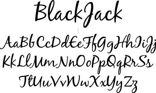 Очень интересный шрифт Black Jack