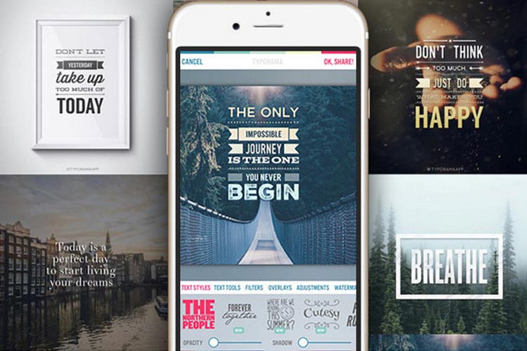 10 мобильных приложений для создания красивой типографики
